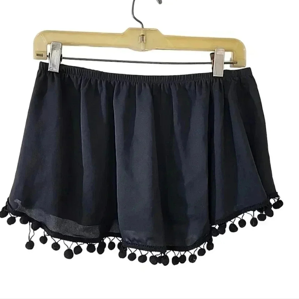 "Playful Sophistication: Show Me Your Mumu Pom Pom Mini Skirt (Size Small)"